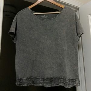 Grey american eagle tee